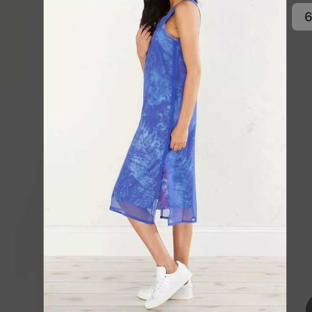 ADIDAS tank MIDI long blue dress - Picture 2 of 11